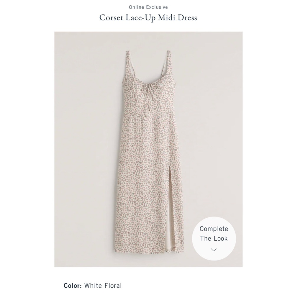 Abercrombie Corset Lace-Up Midi Dress